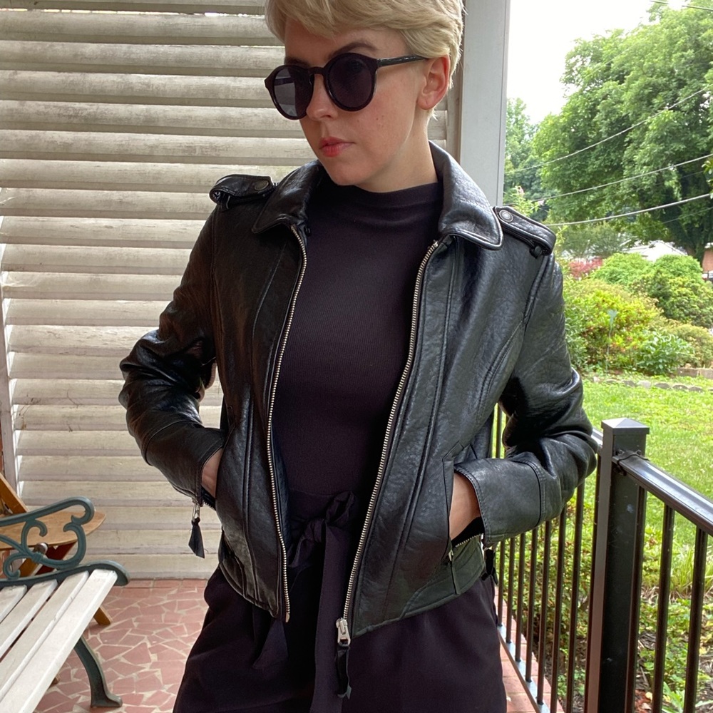 American Eagle faux leather jacket